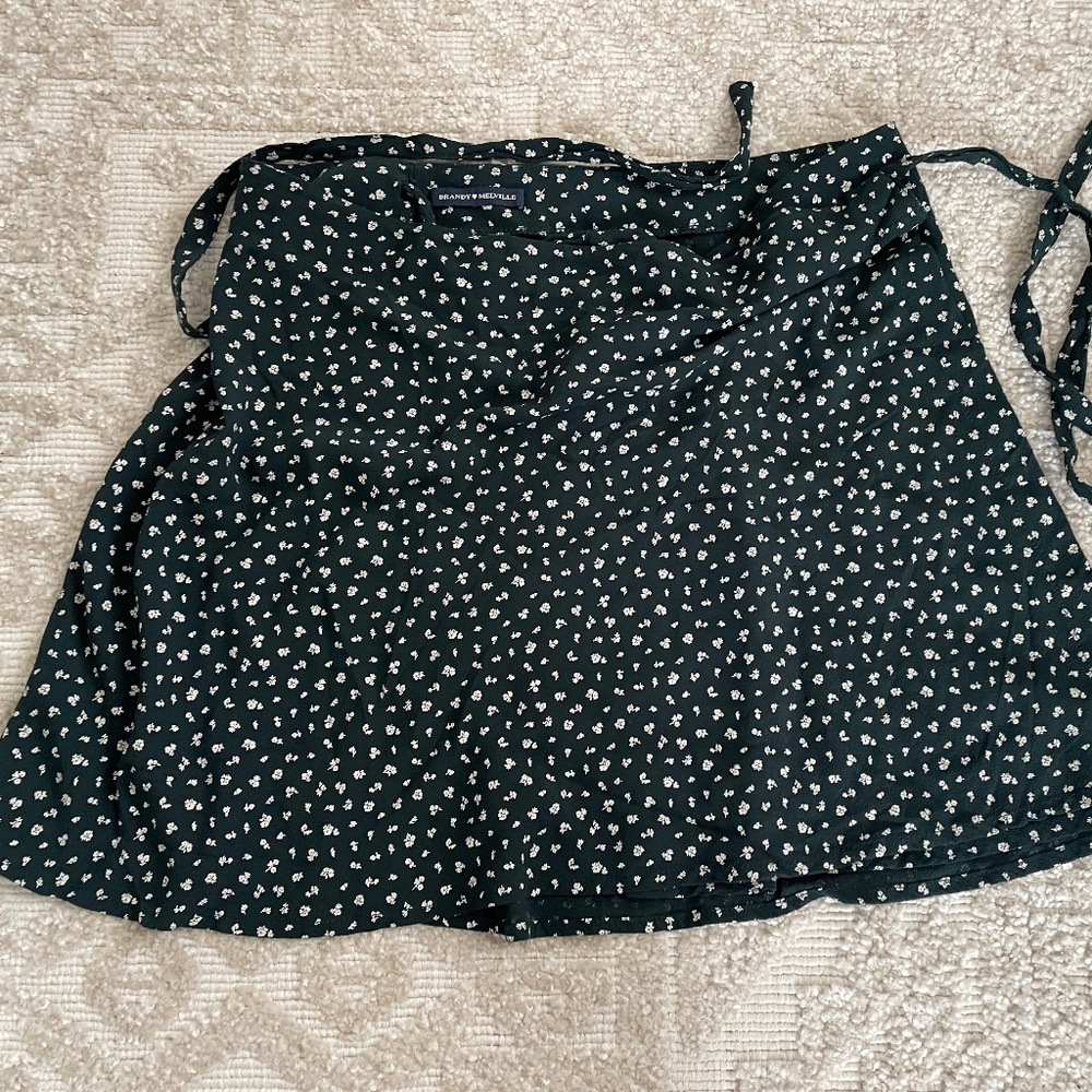 Brandy Melville GENEVIEVE SKIRT Flowey wrap skirt with floral print 100% viscose